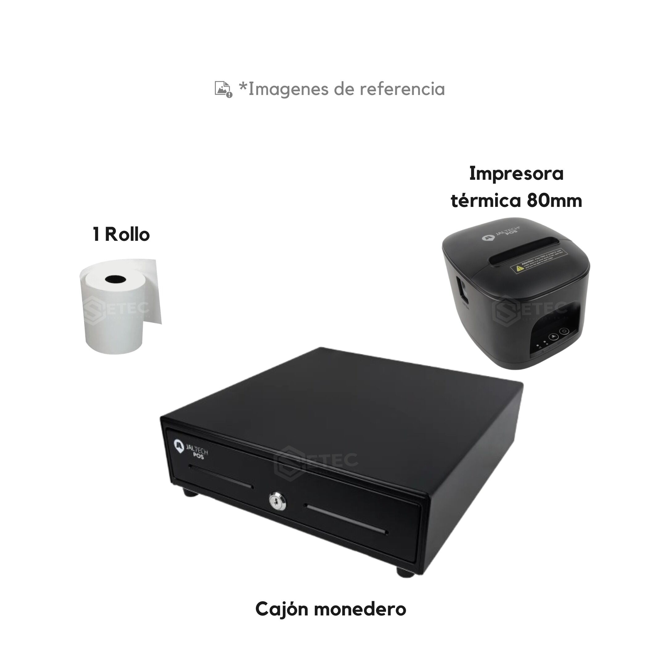kit-cajon-80 combo punto de venta con impresora y cajón monedero